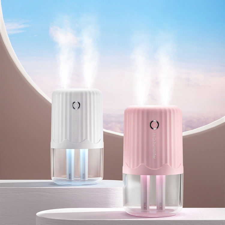 T06 Large-Capacity Atmosphere Night Light Household Dual Spray Air Humidifier, Color: Pink Plug-in - free shipping - PMC TechLife - Order now!