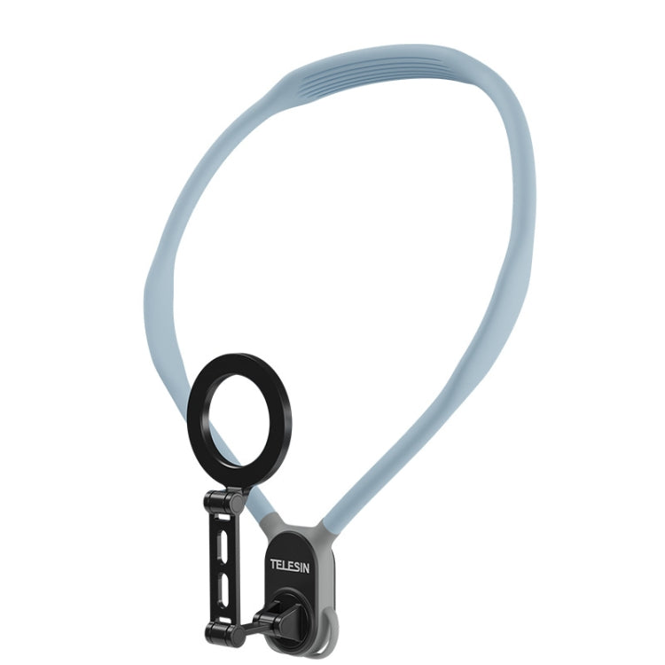 TELESIN MNM-002 Magsafe Magnetic Suction Mobile Phone Hanging Neck POV Viewing Angle Lazy Stand(Sky Blue) - free shipping - PMC TechLife - Order now!