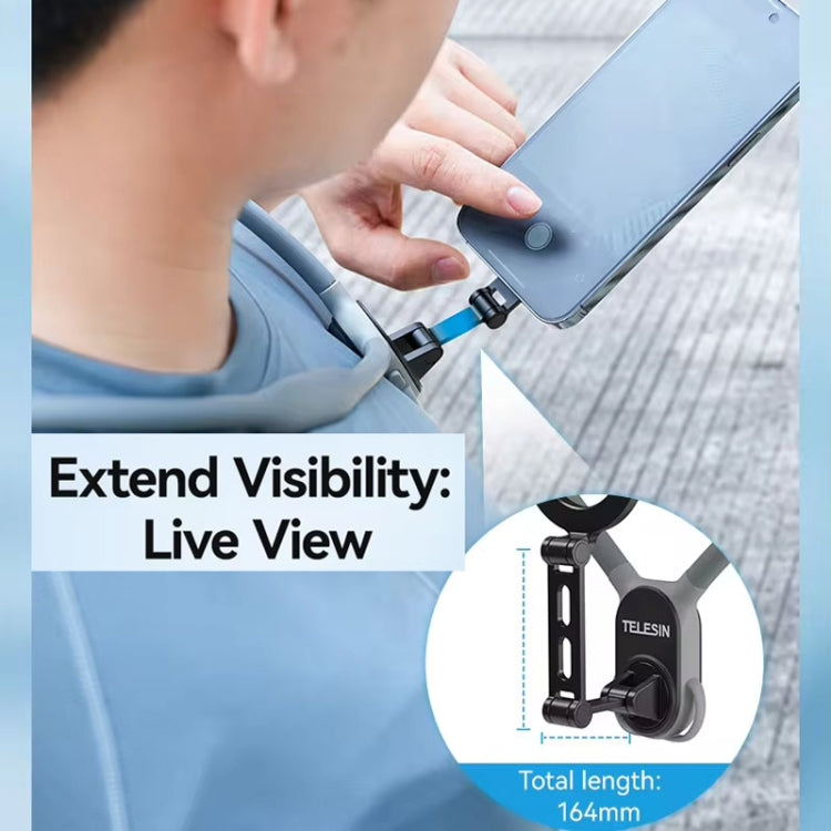 TELESIN MNM-002 Magsafe Magnetic Suction Mobile Phone Hanging Neck POV Viewing Angle Lazy Stand(Sky Blue) - free shipping - PMC TechLife - Order now!
