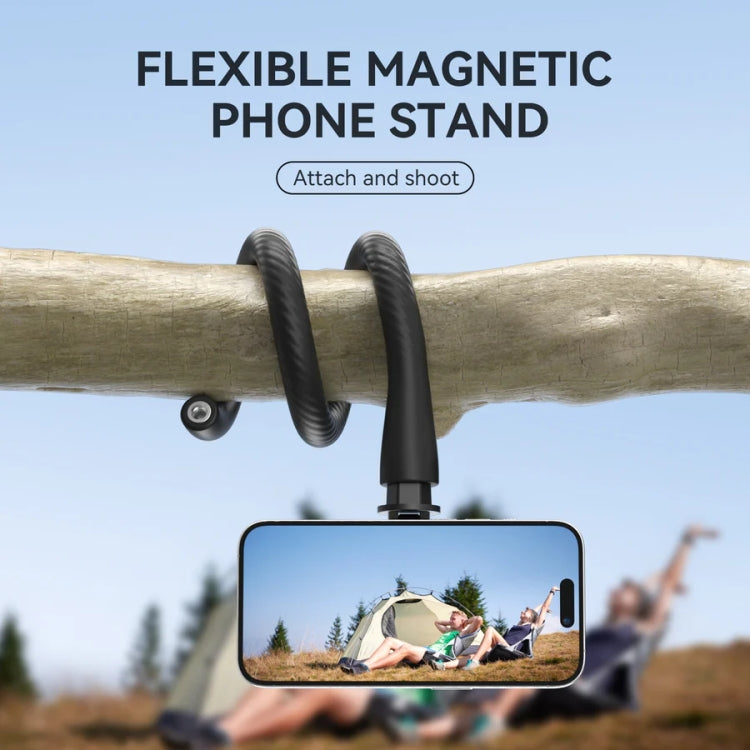 TELESIN P3-FM-01 Flexible Magnetic Fast Disassembly Magsafe Mobile Phone Bracket Sports Camera Entangled Fixed Holder(Blue) - Stand by TELESIN | Online Shopping South Africa | PMC TechLife | Buy Now Pay Later Mobicred