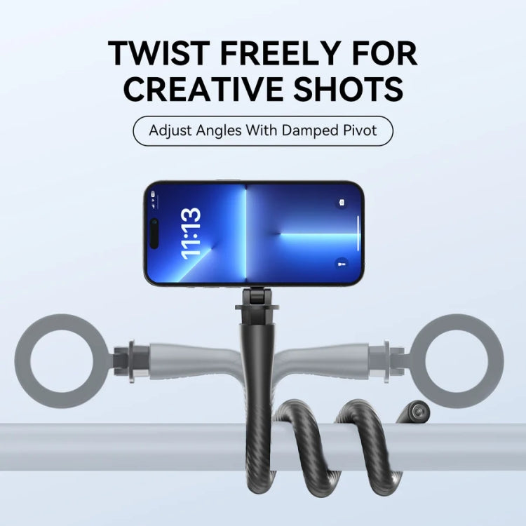TELESIN P3-FM-01 Flexible Magnetic Fast Disassembly Magsafe Mobile Phone Bracket Sports Camera Entangled Fixed Holder(Blue) - Stand by TELESIN | Online Shopping South Africa | PMC TechLife | Buy Now Pay Later Mobicred