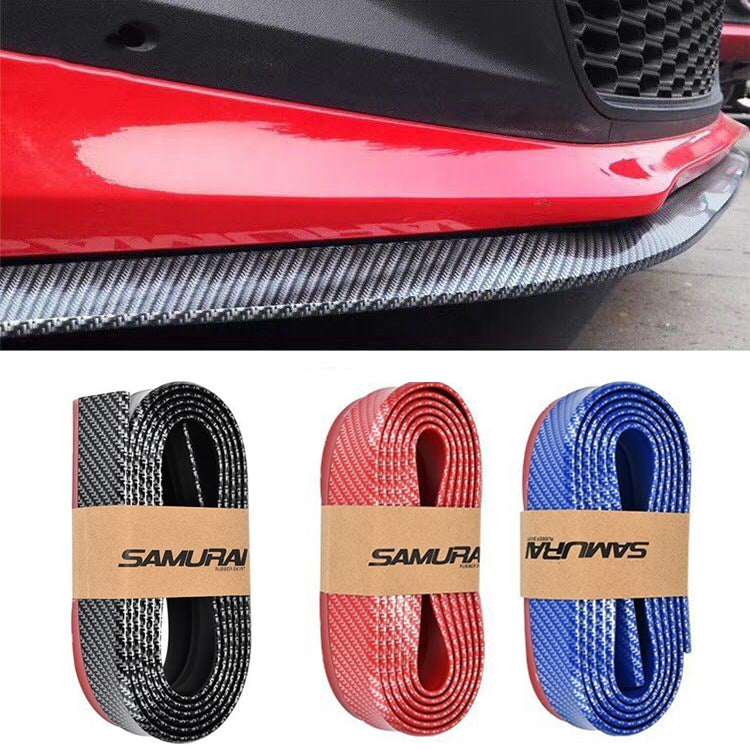 SAMURAI 2.5m Carbon Fiber Car Front Lip Anti-Collision Bumper Modification Strip Supplies, Color: Red - Anti Collision Sticker by SAMURAI | Online Shopping South Africa | PMC Jewellery | Buy Now Pay Later Mobicred