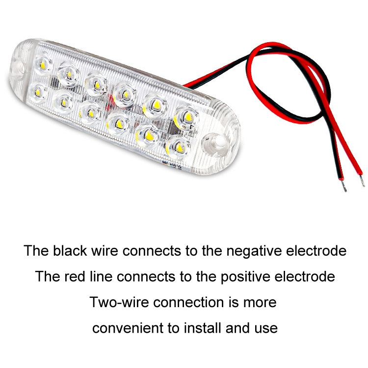 6pcs 12-Bead LED Flashing Warning Lights Motorcycle RV Signal Lights(Green Light) - Clearance Lights by PMC Jewellery | Online Shopping South Africa | PMC Jewellery | Buy Now Pay Later Mobicred