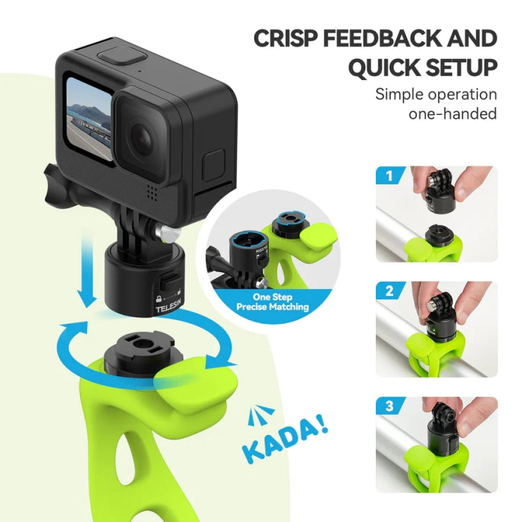 TELESIN TLQ-005 Elastic Quick Release Stand Multi-functional Fixed Silicone Strap Accessories(Grey) - free shipping - PMC TechLife - Order now!
