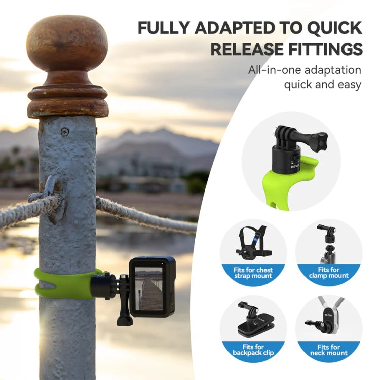 TELESIN TLQ-005 Elastic Quick Release Stand Multi-functional Fixed Silicone Strap Accessories(Grey) - free shipping - PMC TechLife - Order now!