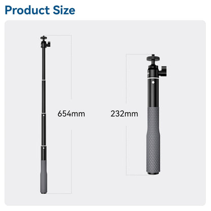 TELESIN WSS-001 65.4cm Aluminum Alloy Waterproof Ball Head Selfie Stick Diving Shooting Sports Camera Extension Stick - Extendable Pole by TELESIN | Online Shopping South Africa | PMC Jewellery | Buy Now Pay Later Mobicred