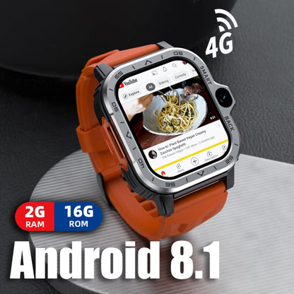 LOKMAT APPLLP 4 MAX 2.02-inch Android 8.1 Full Network Wifi Card Bluetooth Smart Watch(Silver) - Smart Watches by LOKMAT | Online Shopping South Africa | PMC Jewellery | Buy Now Pay Later Mobicred