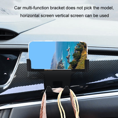 Car Multifunctional Mobile Phone Holder Rear Headrest Storage Hook(Black) - Auto Fastener & Clips by PMC Jewellery | Online Shopping South Africa | PMC Jewellery | Buy Now Pay Later Mobicred