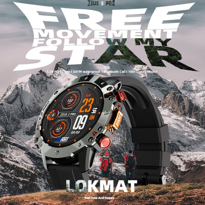 LOKMAT ZEUS3 Pro 1.39-Inch 5ATM Waterproof Outdoor Sports Bluetooth Call Smart Watch(Orange) - Smart Watches by LOKMAT | Online Shopping South Africa | PMC Jewellery | Buy Now Pay Later Mobicred
