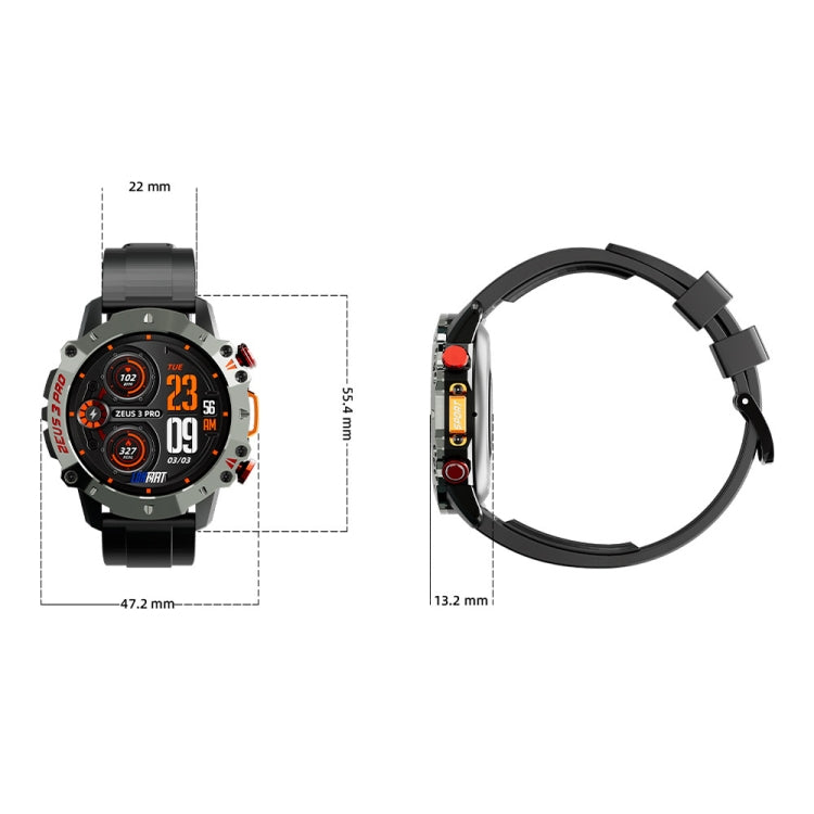 LOKMAT ZEUS3 Pro 1.39-Inch 5ATM Waterproof Outdoor Sports Bluetooth Call Smart Watch(Orange) - Smart Watches by LOKMAT | Online Shopping South Africa | PMC Jewellery | Buy Now Pay Later Mobicred