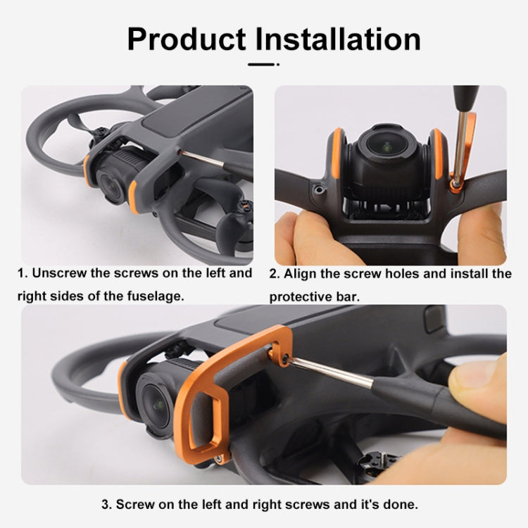 For DJI Avata 2 CQT Aluminum Alloy Drone Gimbal Lens Anti-collision Bumper(Black) - free shipping - PMC TechLife - Order now!