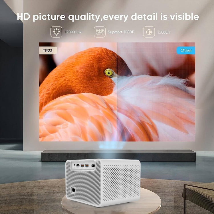 M10 Plus 1280x720P Projector 2.4G / 5G WIFI Bluetooth 5.2 Android 11 System Home Cinema EU Plug - Mini Projector by PMC Jewellery | Online Shopping South Africa | PMC Jewellery | Buy Now Pay Later Mobicred