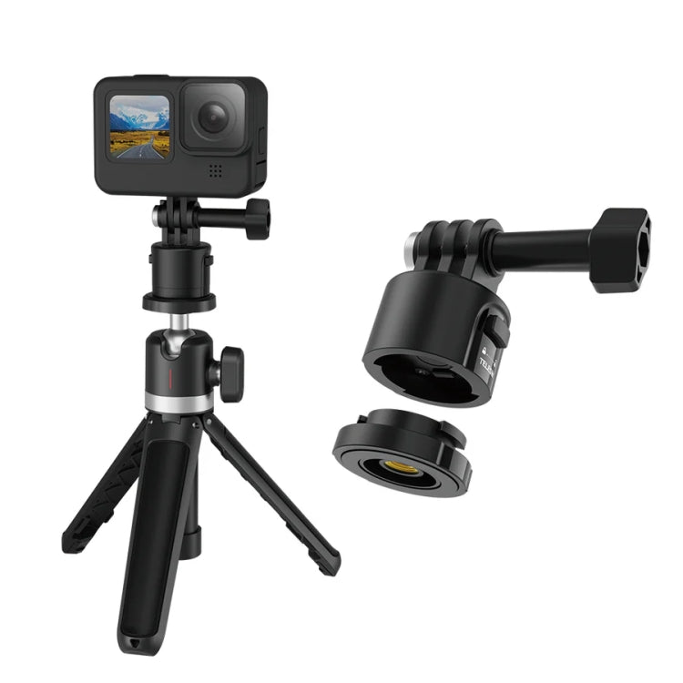 TELESIN CQM-001 Universal Magnetic Quick Release Adapter Kit For Sports Cameras(Black) - free shipping - PMC TechLife - Order now!