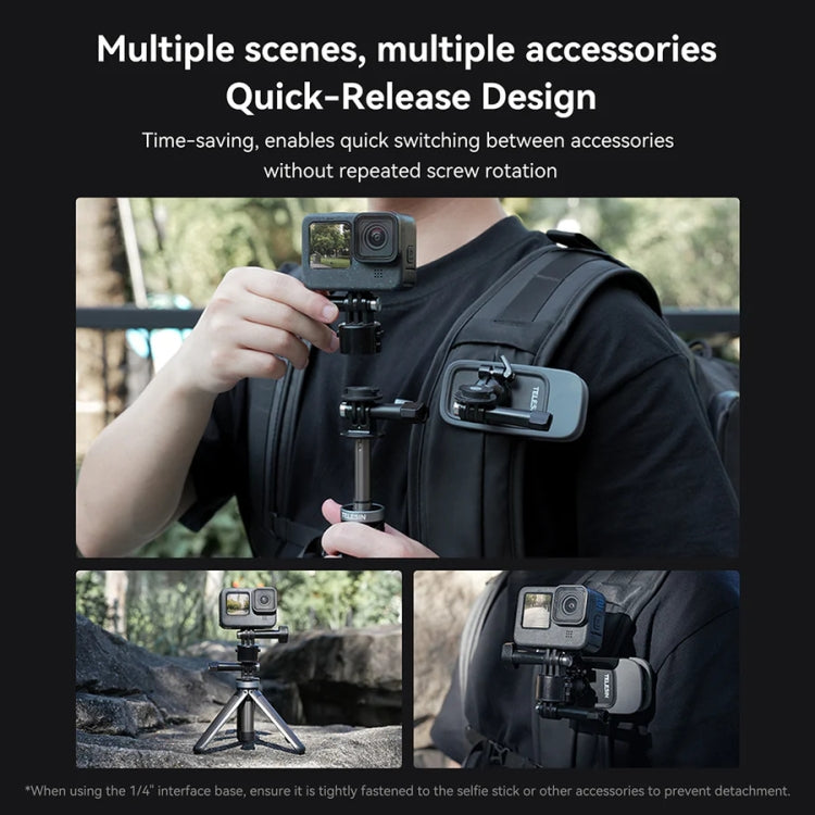 TELESIN CQM-001 Universal Magnetic Quick Release Adapter Kit For Sports Cameras(Black) - free shipping - PMC TechLife - Order now!