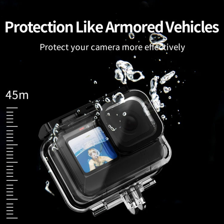 TELESIN GP-WTP-901 45m Diving Shell, For GoPro HERO12 Black / HERO11 Black / HERO10 Black / HERO9 Black Single Shell - Waterproof Cases by TELESIN | Online Shopping South Africa | PMC TechLife | Buy Now Pay Later Mobicred