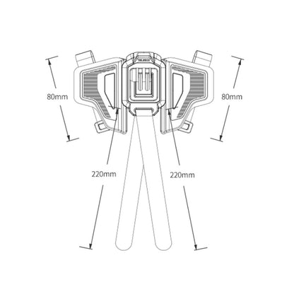 TELESIN GP-HBM-MT2 Universal Helmet Mount Holder For Sports Camera - Helmet Mount by TELESIN | Online Shopping South Africa | PMC Jewellery | Buy Now Pay Later Mobicred