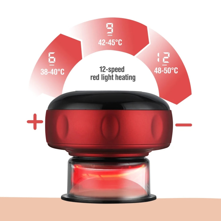 12-speed Remote Control Cupping Therapy Massager Set with 3 Cups(Red) - free shipping - PMC TechLife - Order now!