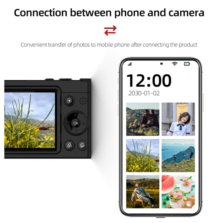 High-Definition CCD Digital Camera 64 Million WiFi Card Camera, Color: Black + Fill Light - Video Cameras by PMC TechLife | Online Shopping South Africa | PMC TechLife | Buy Now Pay Later Mobicred