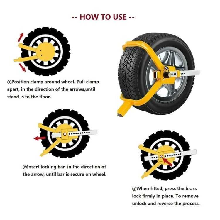 Car Anti-theft Lock SUV Wheel Three-prong Lock With Suction Cup, Style: With Disc - Others by PMC TechLife | Online Shopping South Africa | PMC TechLife | Buy Now Pay Later Mobicred