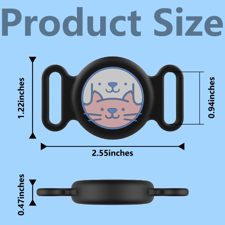 For AirTag Pet Collar Locator Silicone Life Waterproof Protective Case(White) - free shipping - PMC TechLife - Order now!