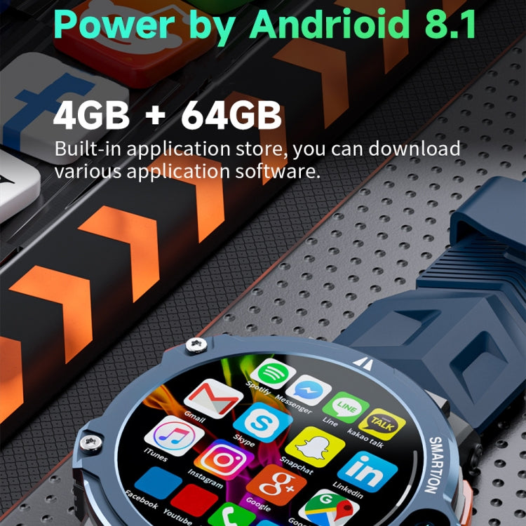 LOKMAT APPLLP6 PRO 1.54-inch 4G+64G Android 8.1 Dual-camera Independent Card Smart Watch(Silver) - Smart Watches by LOKMAT | Online Shopping South Africa | PMC Jewellery | Buy Now Pay Later Mobicred