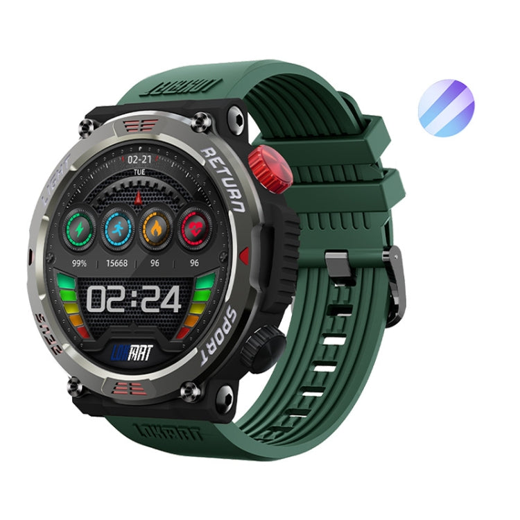 LOKMAT ZEUS 5 PRO 1.46 Inch 5ATM Waterproof Flashlight Bluetooth Call Smart Watch(Dark Green) - Smart Watches by LOKMAT | Online Shopping South Africa | PMC Jewellery | Buy Now Pay Later Mobicred