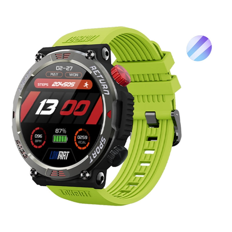 LOKMAT ZEUS 5 PRO 1.46 Inch 5ATM Waterproof Flashlight Bluetooth Call Smart Watch(Fluorescent Green) - Smart Watches by LOKMAT | Online Shopping South Africa | PMC Jewellery | Buy Now Pay Later Mobicred