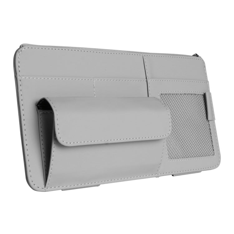 Multi-functional Car Sunshade Sunglasses ID Ticket Storage Bag Car Sun Visor Eyeglasses Case(Grey) - Stowing Tidying by PMC Jewellery | Online Shopping South Africa | PMC Jewellery | Buy Now Pay Later Mobicred