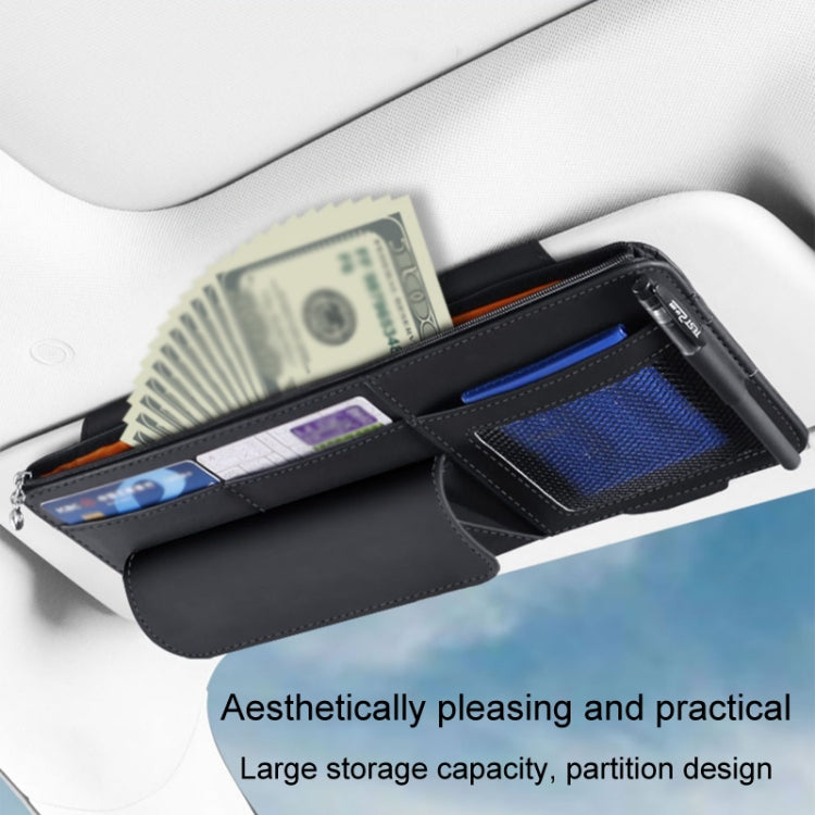 Multi-functional Car Sunshade Sunglasses ID Ticket Storage Bag Car Sun Visor Eyeglasses Case(Pink) - Stowing Tidying by PMC TechLife | Online Shopping South Africa | PMC TechLife | Buy Now Pay Later Mobicred