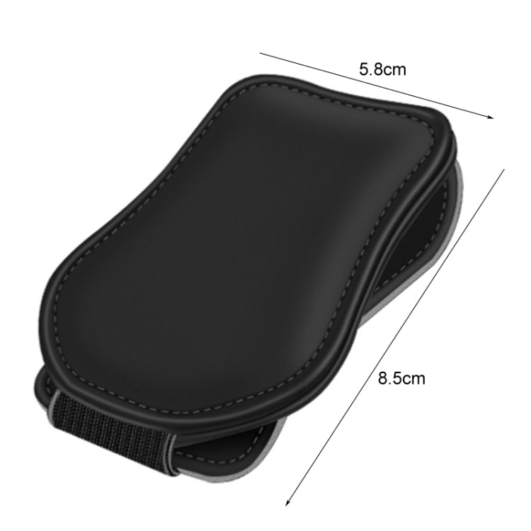 Car Eyeglasses Clip Car Leather Magnetic Closure Sunglasses Storage Bag(Black) - Sunglasses & Glasses Clips by PMC TechLife | Online Shopping South Africa | PMC TechLife | Buy Now Pay Later Mobicred