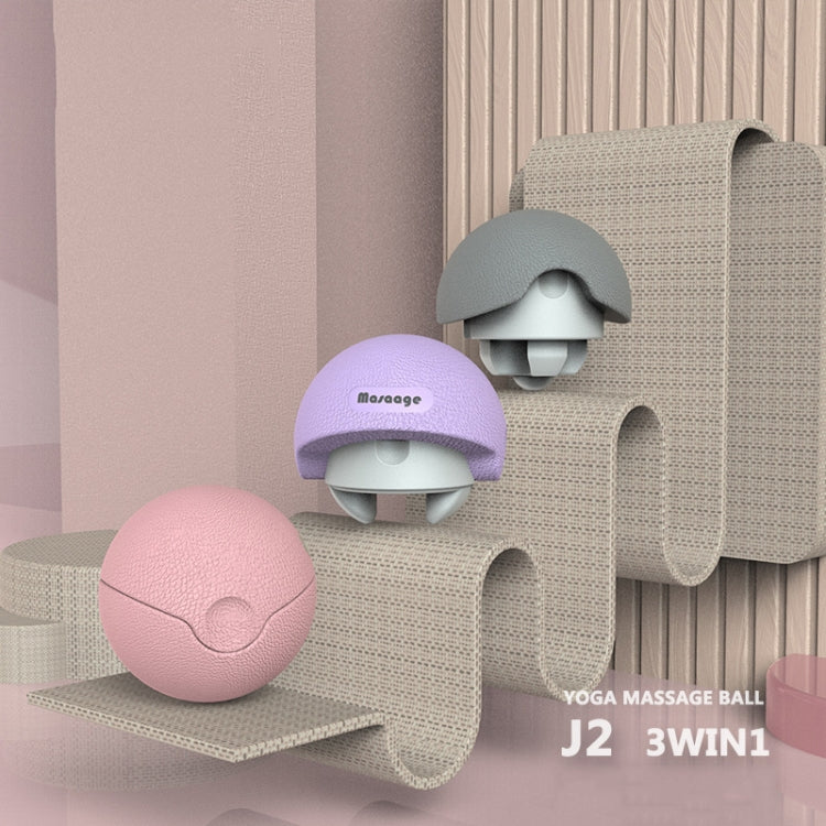 3-in-1 Multifunctional Fitness Yoga Massage Fascia Ball Cervical Meridian Massager(Pink) - free shipping - PMC TechLife - Order now!