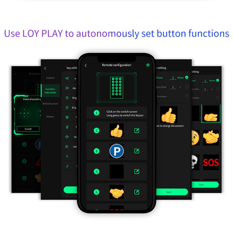 HI.GROOM Car LED Customized Pixel Emoticon Lights Bluetooth Remote Control Interactive AI Screen, Style: With Remote Control - Car Monitor by PMC TechLife | Online Shopping South Africa | PMC TechLife | Buy Now Pay Later Mobicred