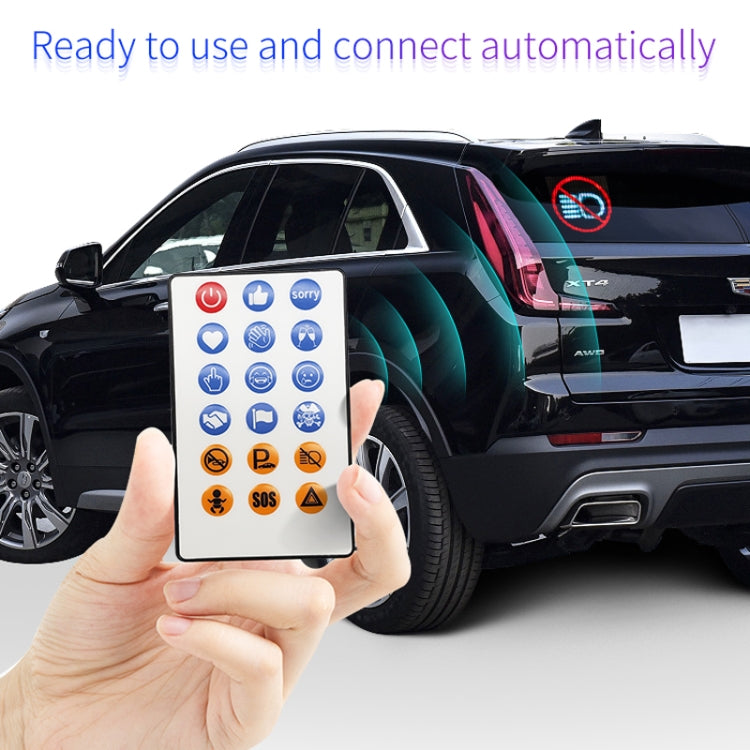 HI.GROOM Car LED Customized Pixel Emoticon Lights Bluetooth Remote Control Interactive AI Screen, Style: With Remote Control - Car Monitor by PMC TechLife | Online Shopping South Africa | PMC TechLife | Buy Now Pay Later Mobicred