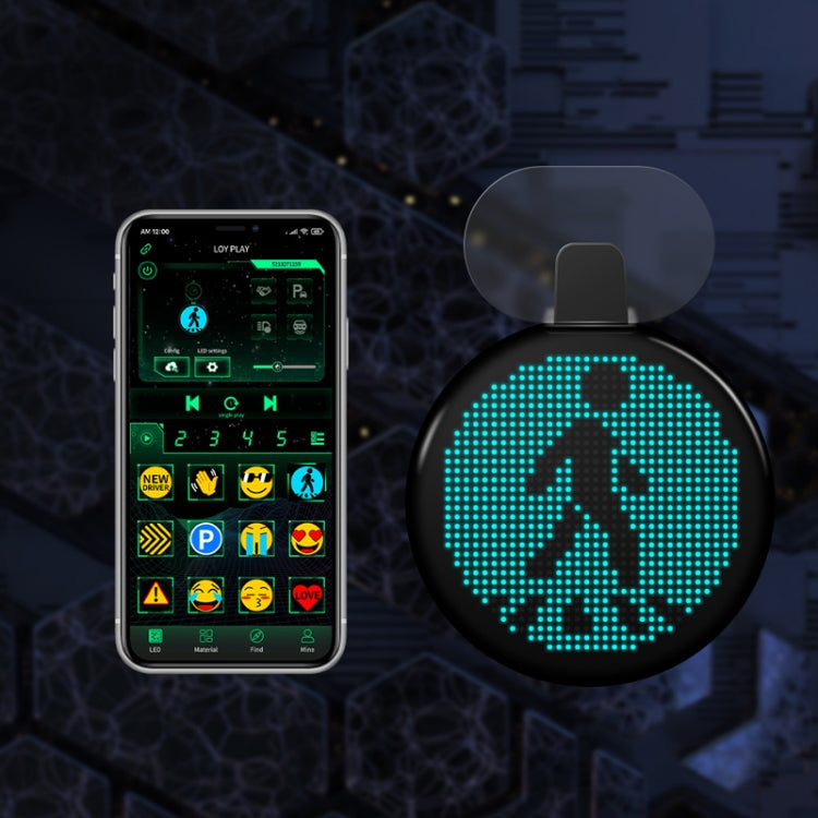 HI.GROOM Car LED Customized Pixel Emoticon Lights Bluetooth Remote Control Interactive AI Screen, Style: No Remote Control - free shipping - PMC TechLife - Order now!