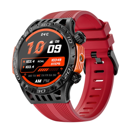 LOKMAT ZEUS6 PRO 1.46-Inch IP68 Waterproof SOS Flashlight Bluetooth Smart Watch(Brick Red) - Smart Watches by LOKMAT | Online Shopping South Africa | PMC Jewellery | Buy Now Pay Later Mobicred
