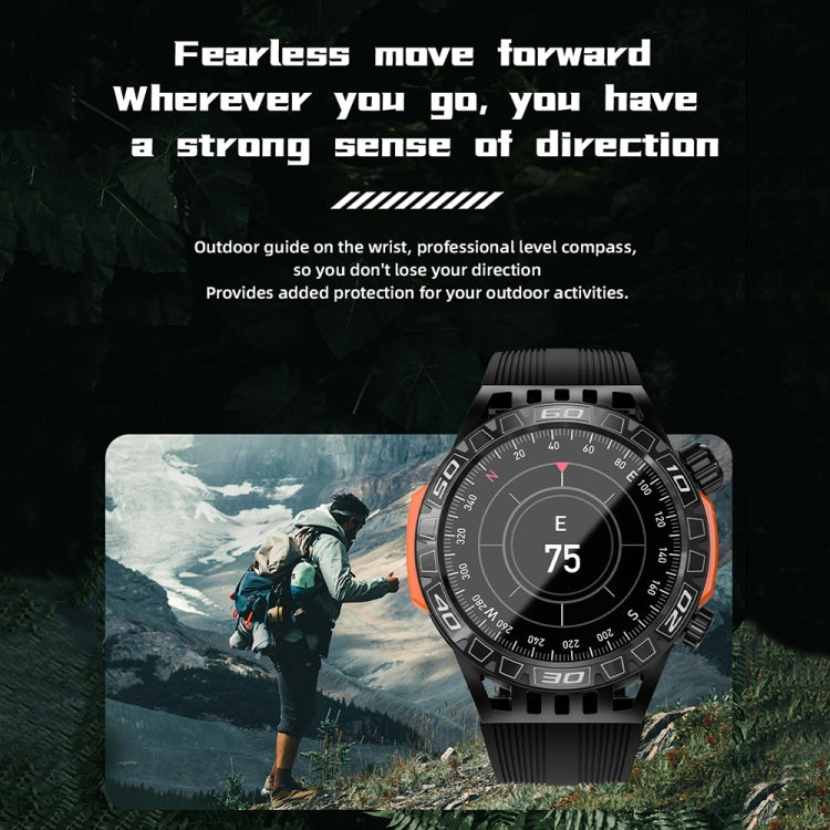 LOKMAT ZEUS6 PRO 1.46-Inch IP68 Waterproof SOS Flashlight Bluetooth Smart Watch(Blue) - free shipping - PMC TechLife - Order now!