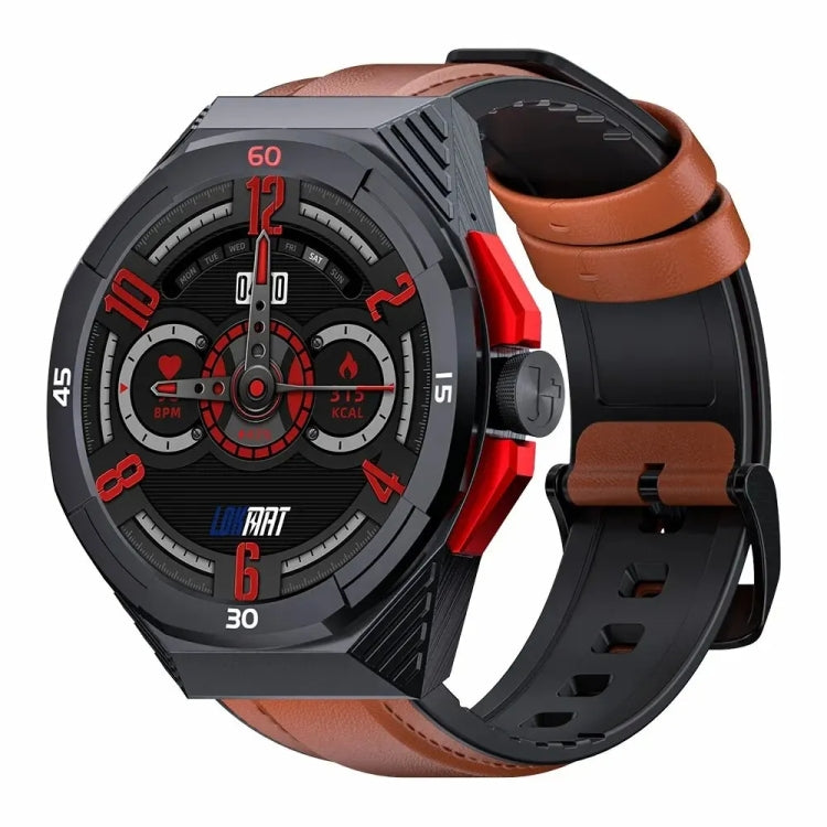 LOKMAT COMET2 PRO 1.46-Inch 5ATM Waterproof Bluetooth Call Smart Watch, Color: Brown Leather - Smart Watches by LOKMAT | Online Shopping South Africa | PMC Jewellery | Buy Now Pay Later Mobicred