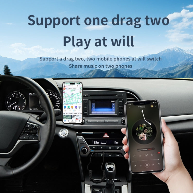Bluetooth 5.4 Adapter Car Bluetooth Receiver Support U Disk Play AUX To USB - Bluetooth Adapters by PMC TechLife | Online Shopping South Africa | PMC TechLife | Buy Now Pay Later Mobicred