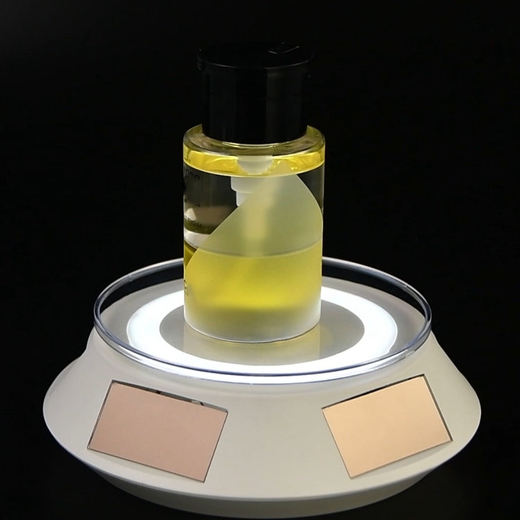 14cm  Solar Energy Spinning Display Stand with LED Light for Jewelry Crystal Product Display, Style: White Transparent -  by PMC TechLife | Online Shopping South Africa | PMC TechLife | Buy Now Pay Later Mobicred