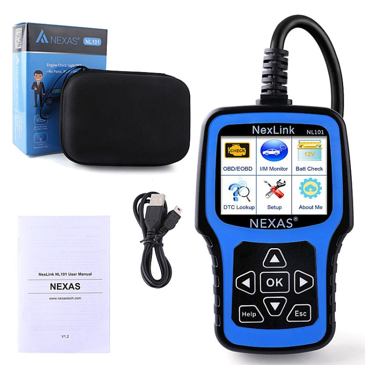 Nexas NL101 Universal OBD2 Scanner Diagnostic Tool & Battery Tester With OBDII - Electronic Test by Nexas | Online Shopping South Africa | PMC Jewellery | Buy Now Pay Later Mobicred