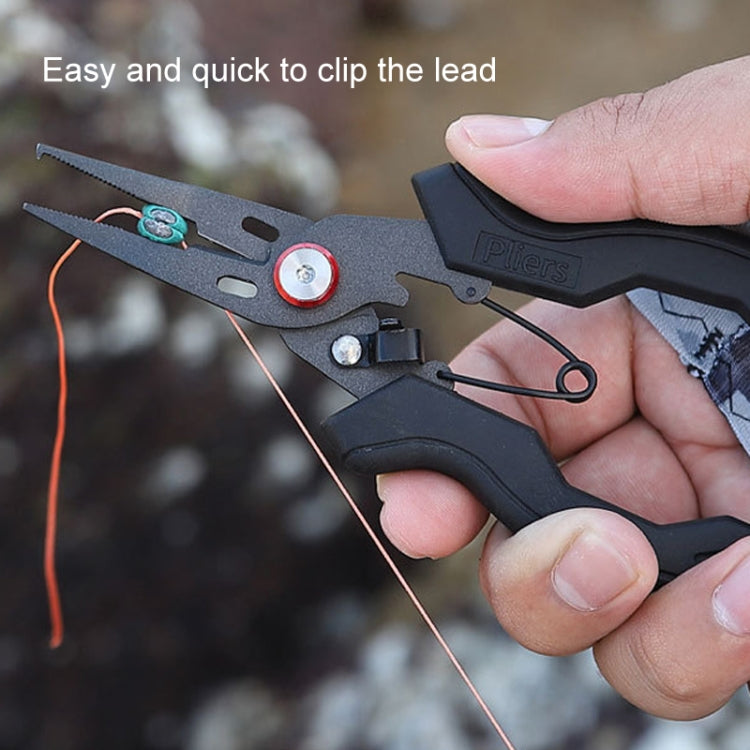 Teflon Stainless Steel Multifunctional Fishing Pliers Anti-slip Cutting Line Open Ring Fishing Tools(Red Nail) - Fish Gripper & Pliers by PMc TechLife | Online Shopping South Africa | PMc TechLife | Buy Now Pay Later Mobicred