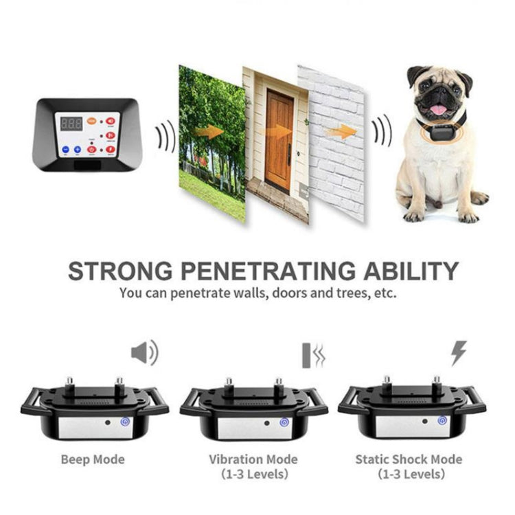 1 Drag 2 Pet Electronic Fence Wireless Dog Trainer Smart Electric Shock Dog Collar(Black) - Training Aids by PMC TechLife | Online Shopping South Africa | PMC TechLife | Buy Now Pay Later Mobicred