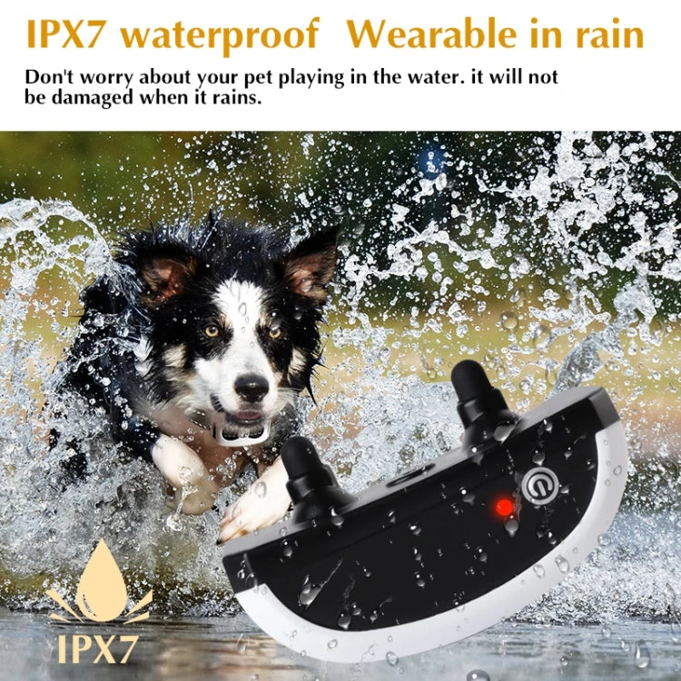 1 Drag 3 Pet Electronic Fence Wireless Stop Barker Outdoor Dog Collar Remote Control Dog Trainer(White) - Training Aids by PMC TechLife | Online Shopping South Africa | PMC TechLife | Buy Now Pay Later Mobicred