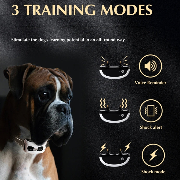 1 Drag 3 Pet Electronic Fence Wireless Stop Barker Outdoor Dog Collar Remote Control Dog Trainer(White) - Training Aids by PMC TechLife | Online Shopping South Africa | PMC TechLife | Buy Now Pay Later Mobicred