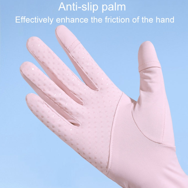 1pair Summer Thin Ice Silk Anti-Slip Sunscreen Sport Riding Finger Gloves, Size: One Size(White) - Safety Gloves by PMC TechLife | Online Shopping South Africa | PMC TechLife | Buy Now Pay Later Mobicred