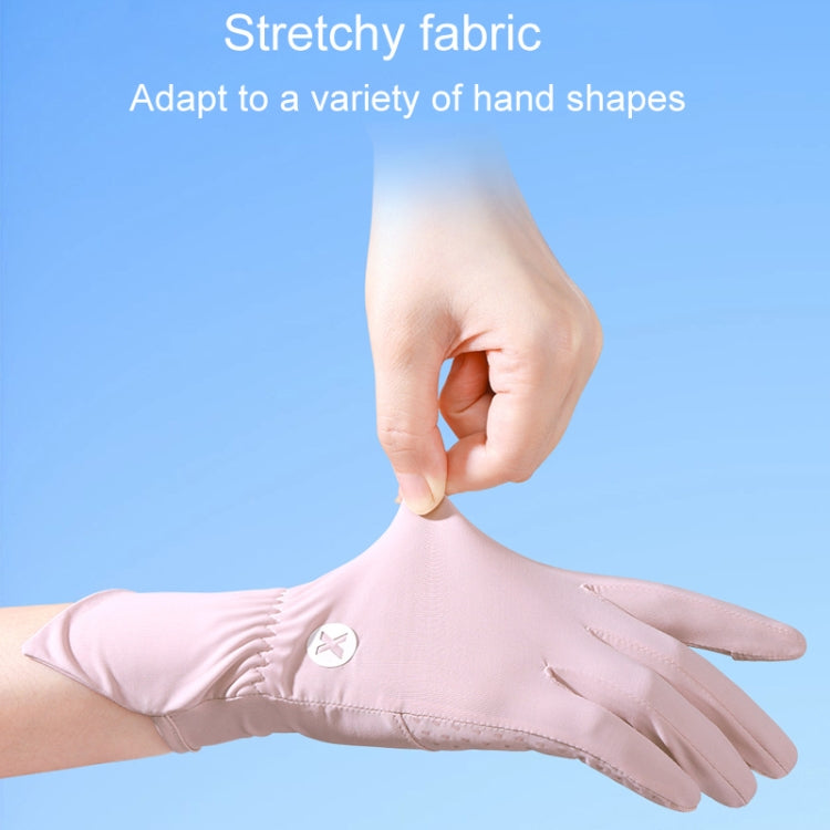 1pair Summer Thin Ice Silk Anti-Slip Sunscreen Sport Riding Finger Gloves, Size: One Size(White) - Safety Gloves by PMC TechLife | Online Shopping South Africa | PMC TechLife | Buy Now Pay Later Mobicred