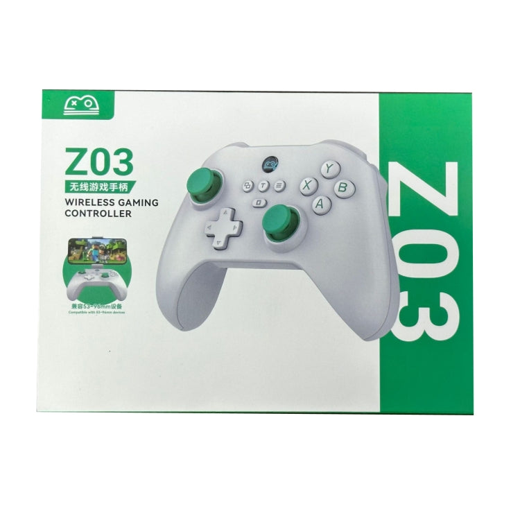 Z03 Wireless Bluetooth Game Controller For Switch / IOS / Android / PC / PS3 / PS4, Spec: White+Bracket - Gamepads by PMC Jewellery | Online Shopping South Africa | PMC Jewellery | Buy Now Pay Later Mobicred