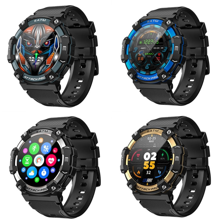 LOKMAT ATTACK 2 PRO 1.39-Inch 5ATM Waterproof Health Monitoring Bluetooth Smart Watch(Gold) - free shipping - PMC TechLife - Order now!