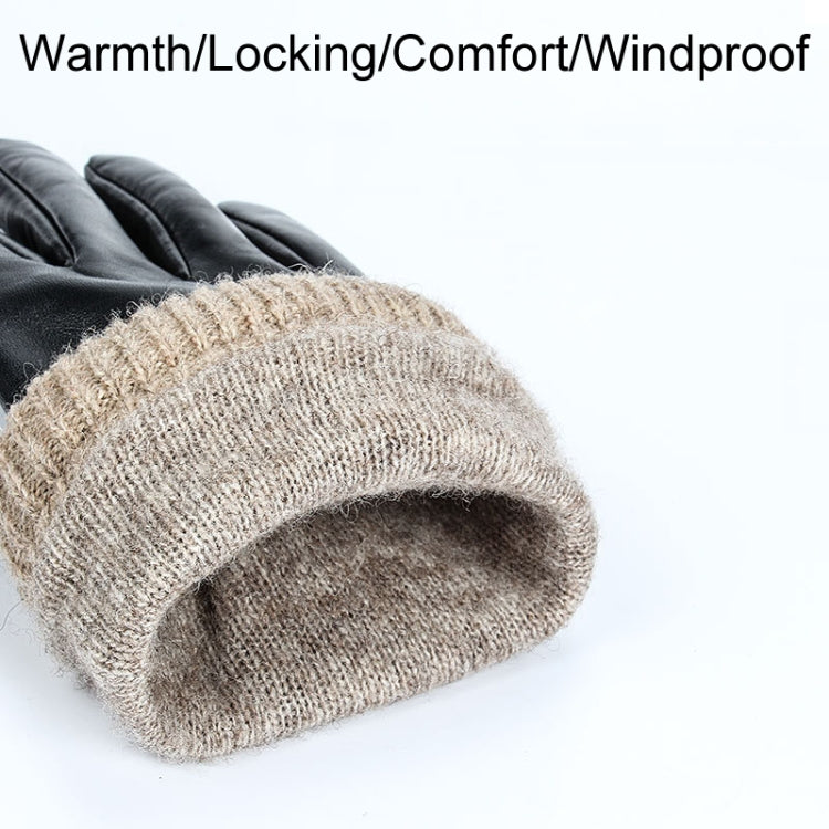 Autumn And Winter Padded Leather Gloves Business Simple Outdoor Sports Warm Gloves, Size: M(Black) - Full Finger Gloves by PMC TechLife | Online Shopping South Africa | PMC TechLife | Buy Now Pay Later Mobicred