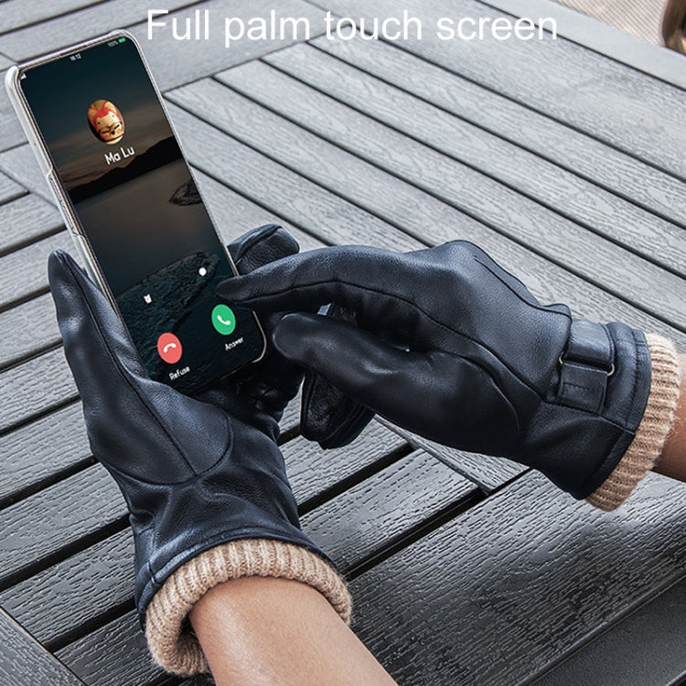 Autumn And Winter Padded Leather Gloves Business Simple Outdoor Sports Warm Gloves, Size: XL(Brown) - Full Finger Gloves by PMC TechLife | Online Shopping South Africa | PMC TechLife | Buy Now Pay Later Mobicred